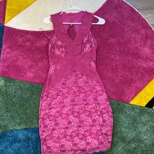 Fuchsia pink lace Guess Dress
